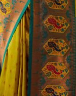 Women Silk Traditional Saree with Zari Border - Image 2