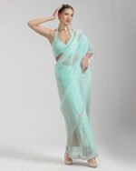 Women Ethnic Lace Saree - Image 4
