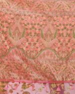 Women Floral Woven Banarasi Saree with Contrast Border - Image 4